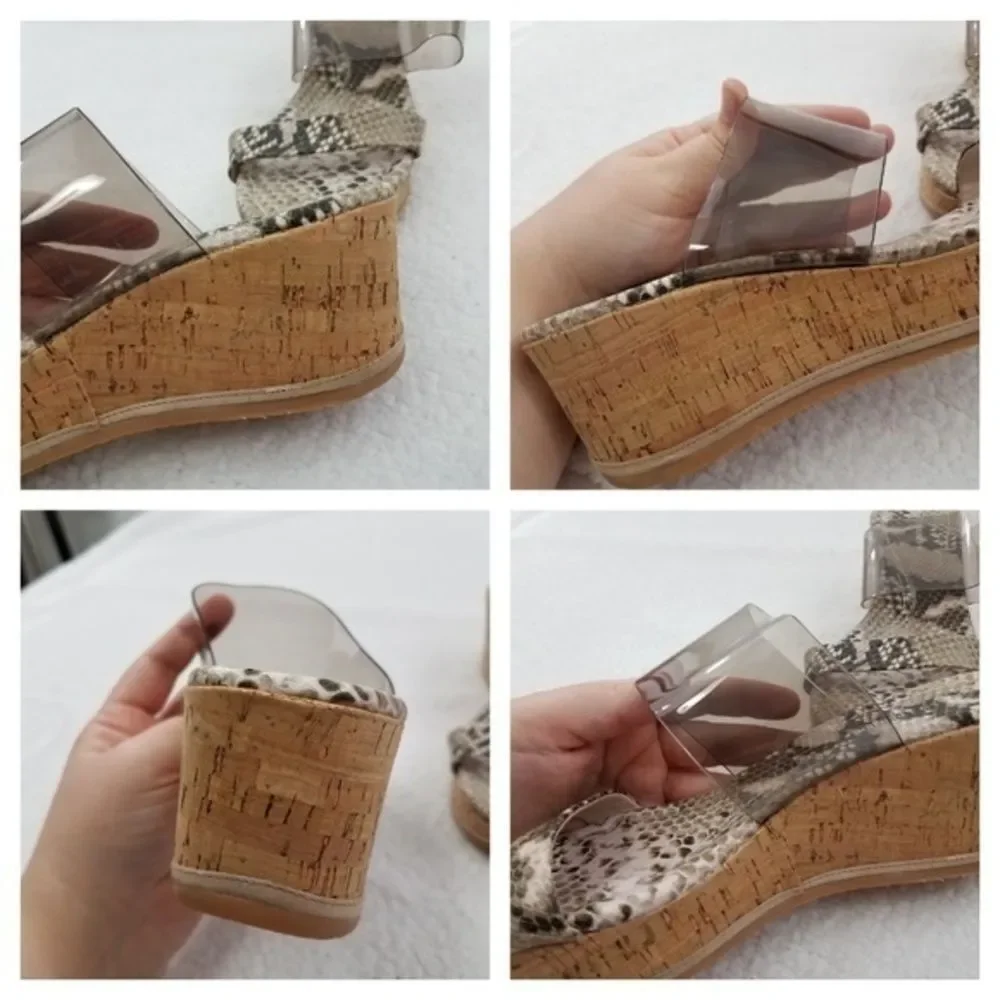 Donald J‎ Pliner Wedges 6.5 M Sabrina Slip On Cork
